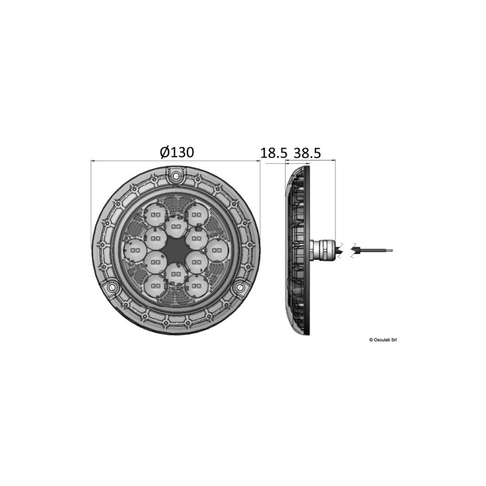 Sous-marine LED PIRANHA P24 blanc – Image 3