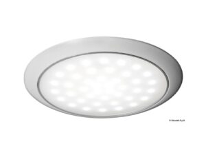 Eclairage LED ultraplate bague blanche 12/24 V 3 W Inox