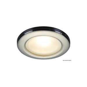 Plafonnier LED à encastrer Vega II poli miroir blanc