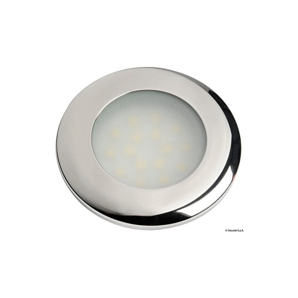 Spot LED Capella poli miroir blanc