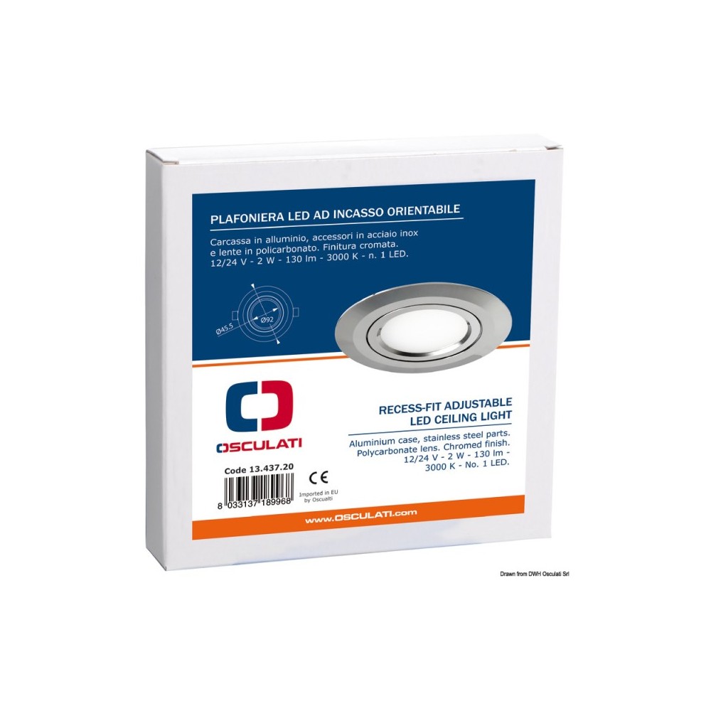 Spot à encastrer LED orientable lumière chaude 4W – Image 2