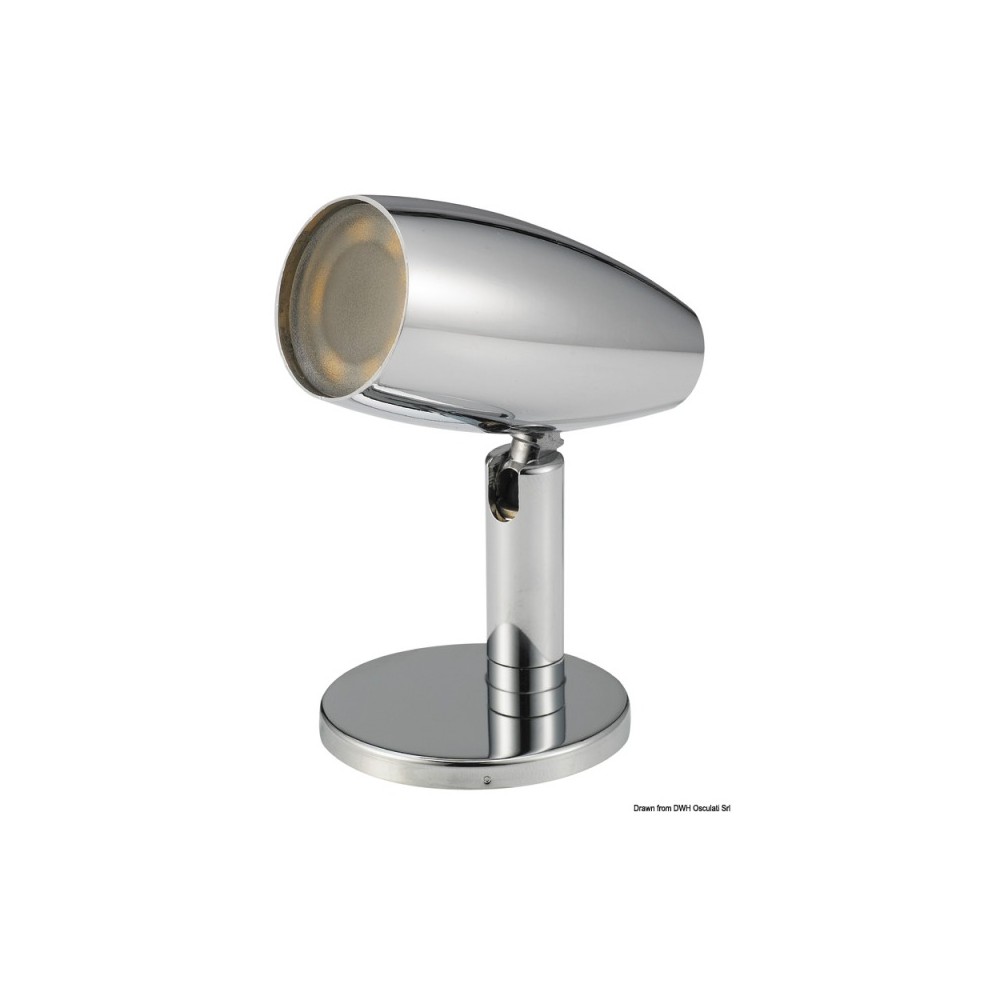 Spot LED articulé en laiton chromé