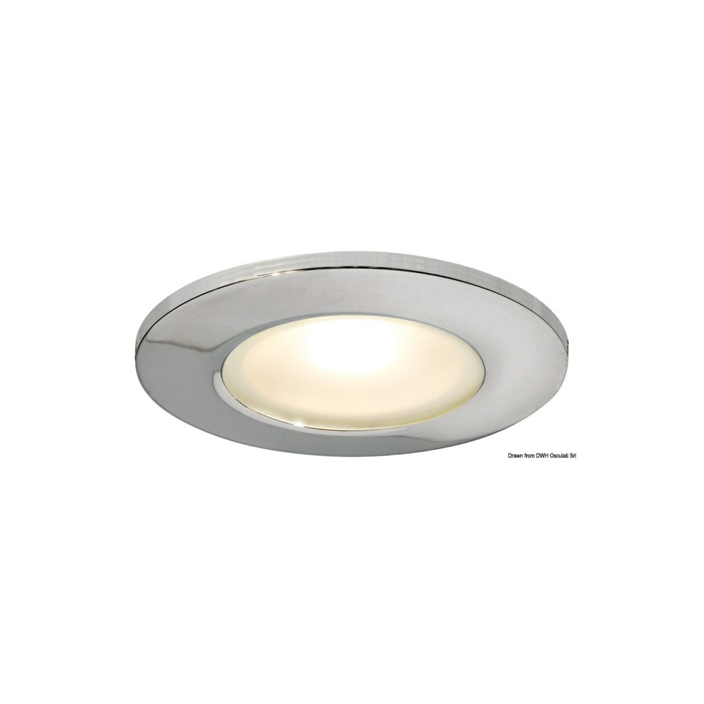 Plafonnier LED à encastrer Montserrat II poli miroir blanc