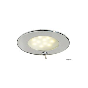 Spot LED Atria inox poli avec interrupteur