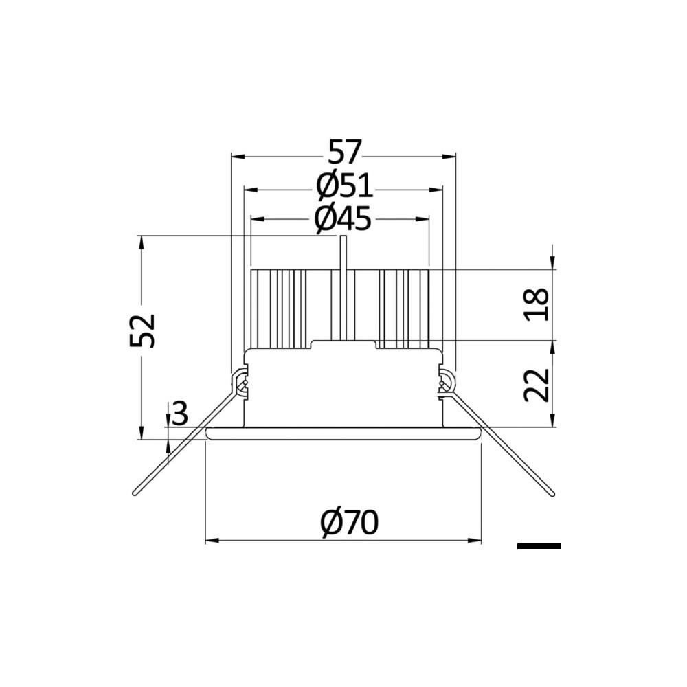 Plafonnier LED à encastrer Atria II poli miroir IP40 – Image 2