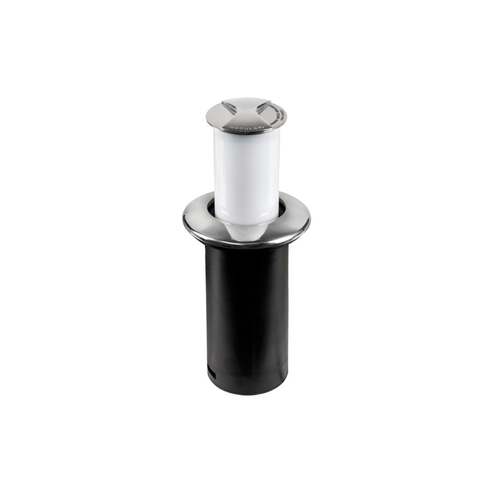 Lampe de table Aurora Compact bague ronde inox