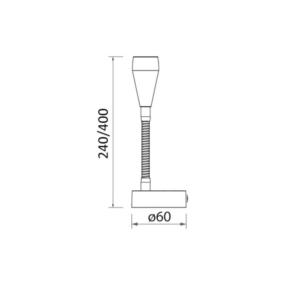 Spot LED articulé poli 400 mm – Image 3