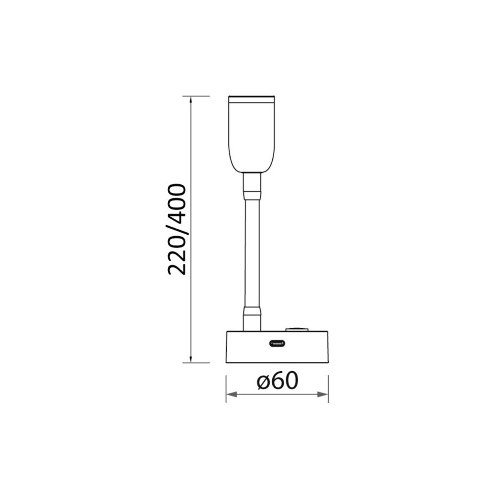 Spot LED articulé noir 240 mm – Image 3
