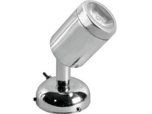 Spot articulé en laiton poli 1 x 3 W HD