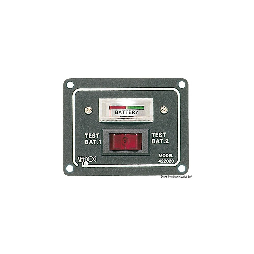 Panneau-test pour 2 batteries analogique