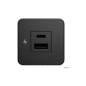 Prise USB double A+C SCANSTRUT Tile noir