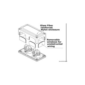 Boitier connect Bus-Bar Heavy Duty 4x10 mm separé