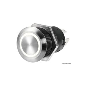 Interrupteur FLAT inox (ON)-OFF 12 V rouge