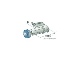 Connecteur étanche en plastique mâle 1 pôle