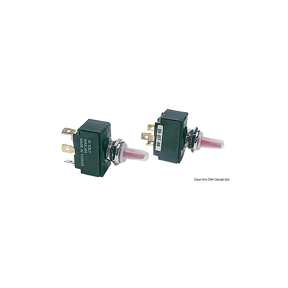 Interrupteur lumineux levier ON-OFF-ON