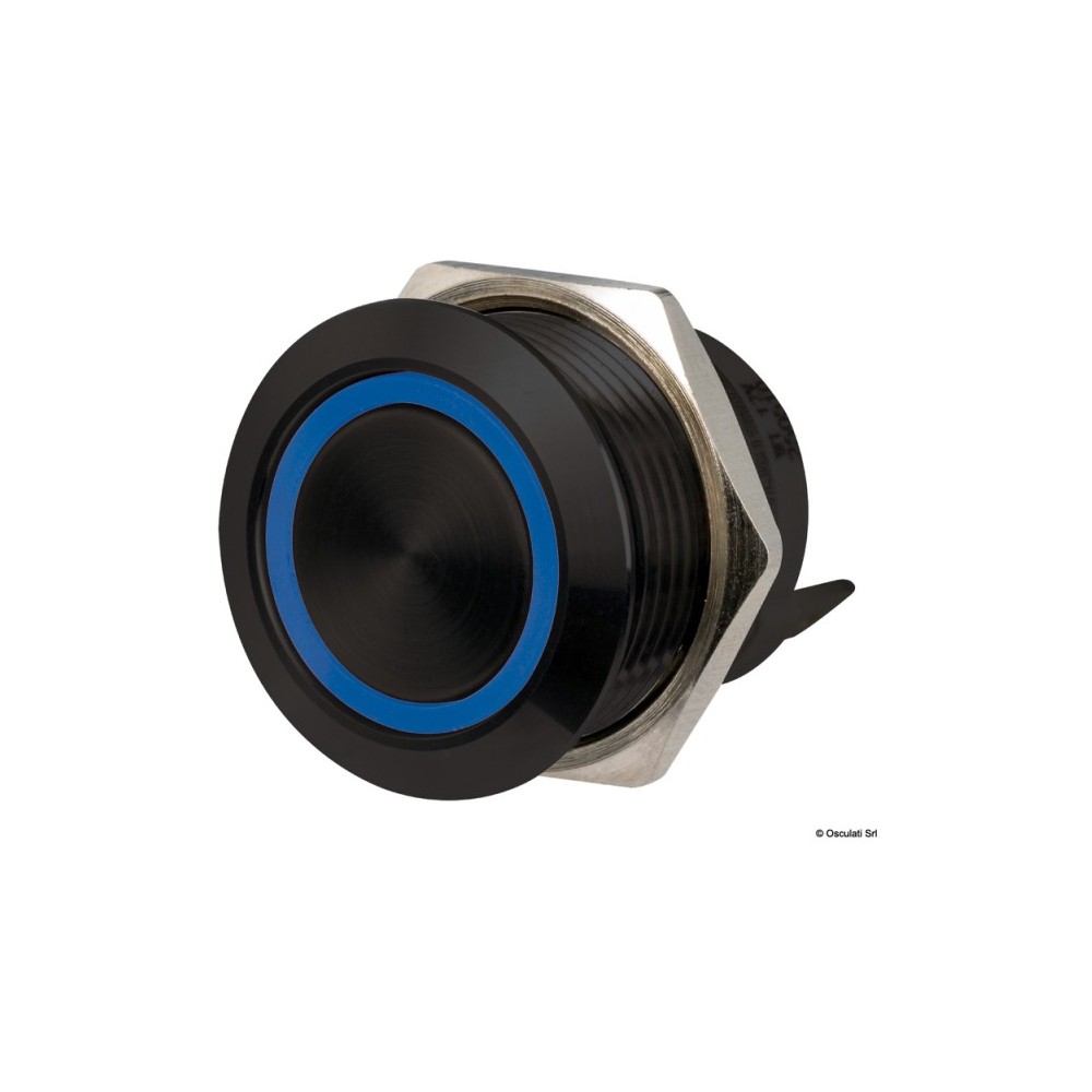 Interrupteur FLAT noir inox ON-OFF 12/24V LED RVB – Image 2