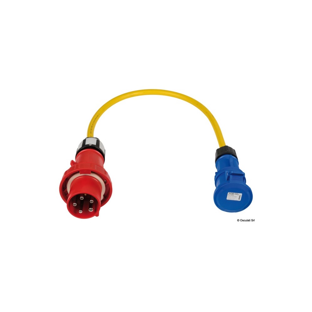 Adaptateur pré-câblé pour prise 63 A et fiche 32 A
