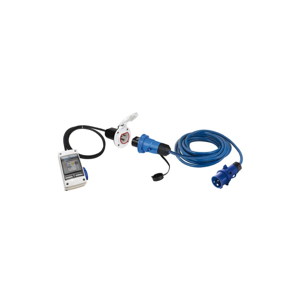 Kit tableau électrique avec prise noir inox Cruiser 16 A