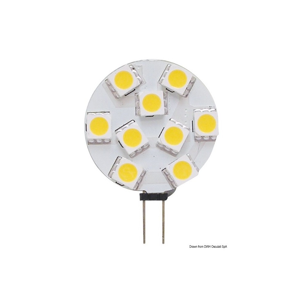 Ampoule LED SMD G4 12/24V fixation latérale Ø 24mm