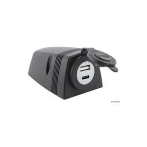Prise USB-A + USB-C avec boîtier