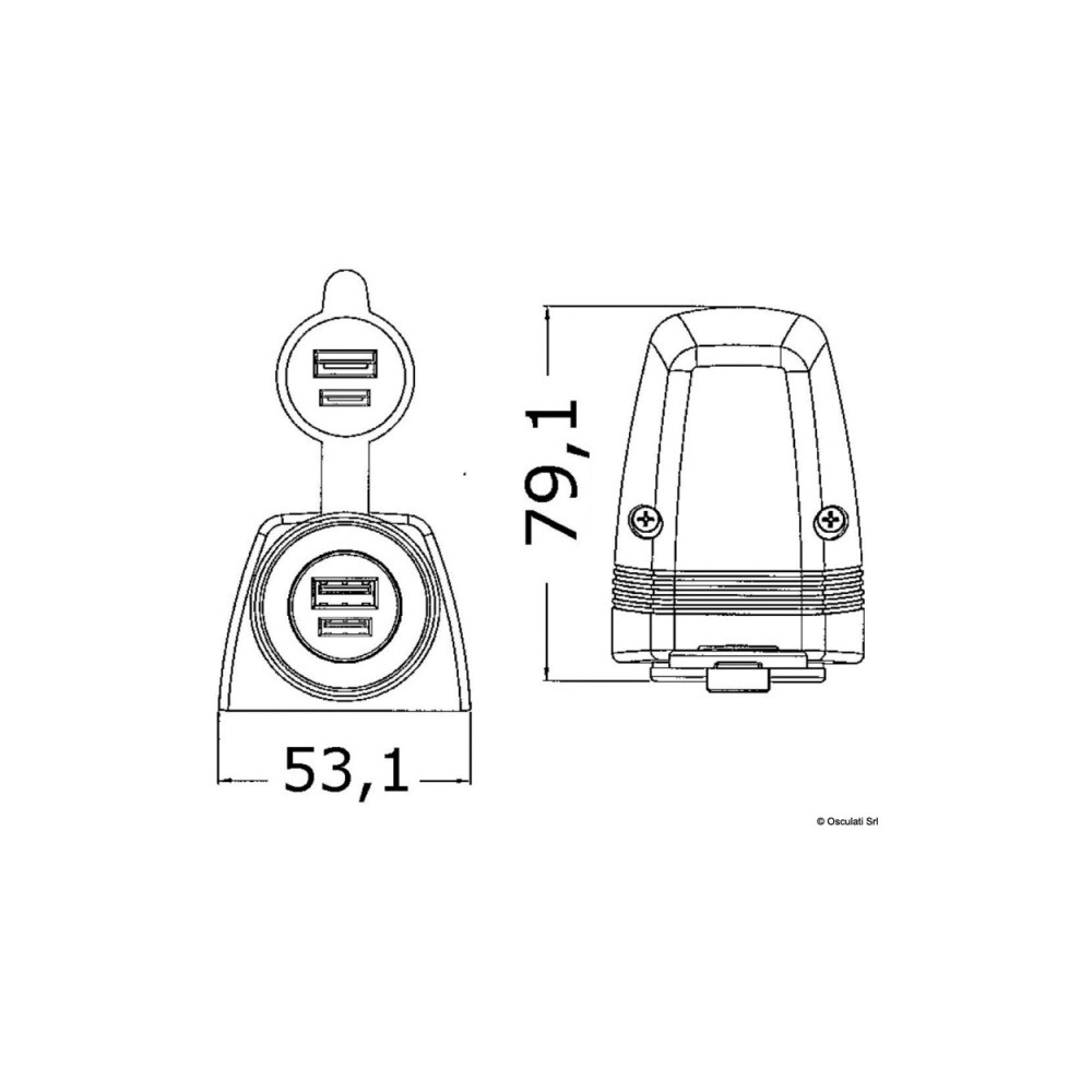 Prise USB-A + USB-C avec boîtier – Image 3