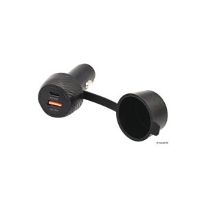 Double prise USB Type A+C avec bouchon étanche