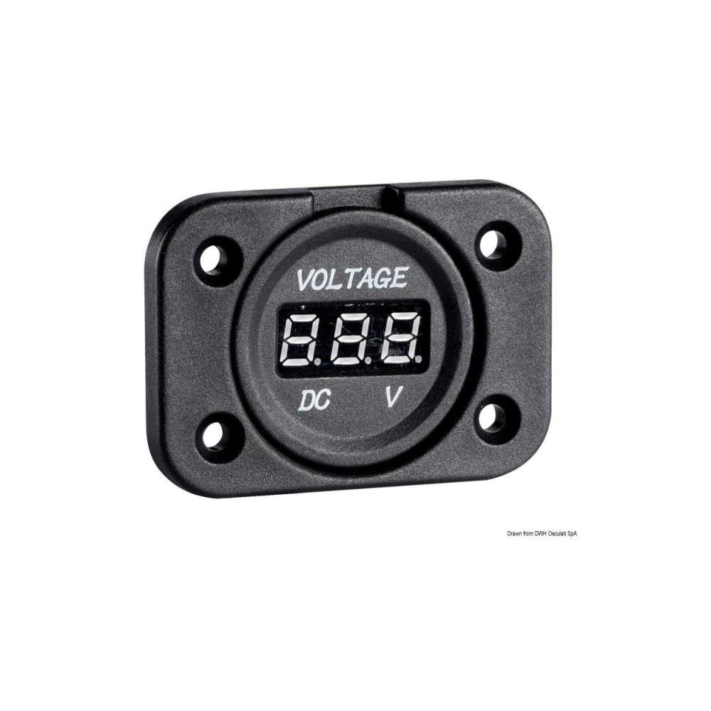 Voltmètre numérique 8/32 V à encastrer