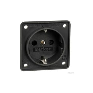 Prise de courant Schuko gris foncé 16 A BERKER