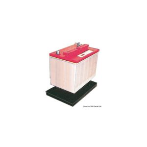 Plateau porte batterie caoutchouc noir 280 x 177mm