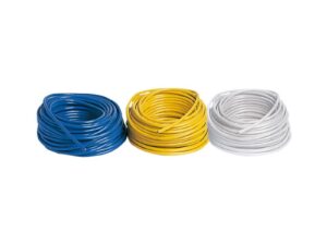 Câble électrique tripolaire jaune rouleau 50 m