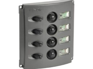 Tableau électrique fusibles automatique double LED Carbone Rouge