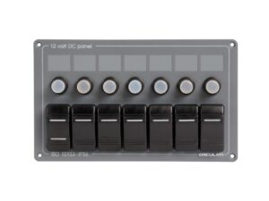 Tableau électrique horizontal avec 7 interrupteurs
