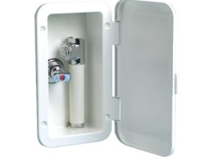 Coffret douche et mélangeur tuyau PVC 2,5 m Montage à la verticale
