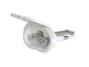 Coffret douche Oval tuyau PVC chromé 4m s.arrière Emballage BULK 10 pcs.