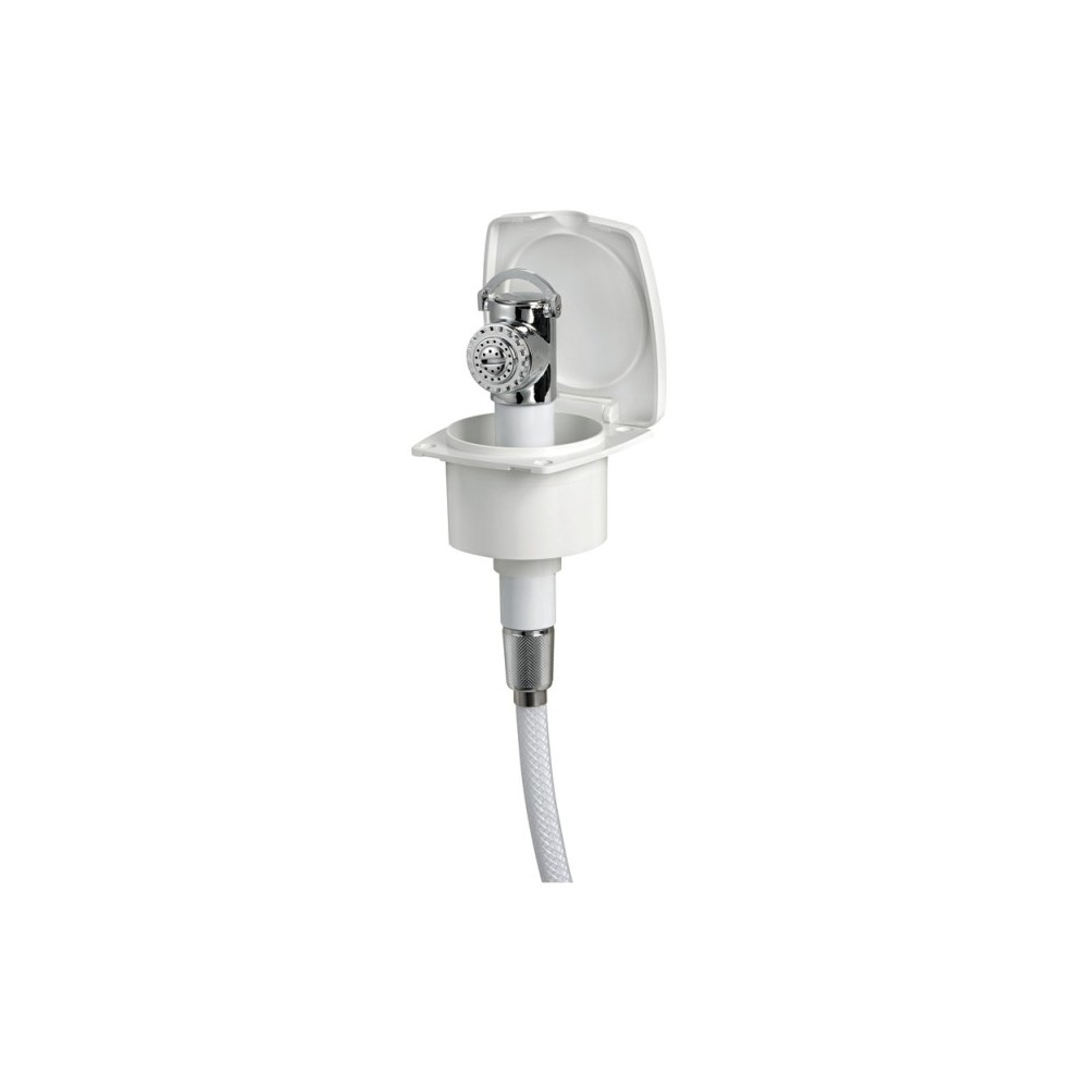 Douche New Edge blanche tuyau PVC 2,50 m