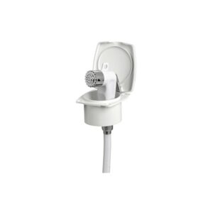 Douche Boris finition blanche tuyau PVC 4 m