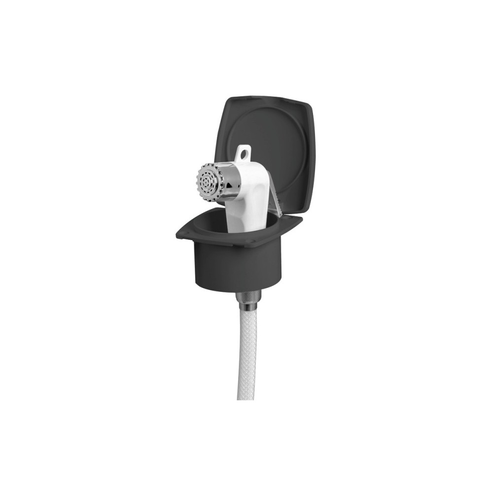 Douche Boris finition noire tuyau PVC 2,5 m