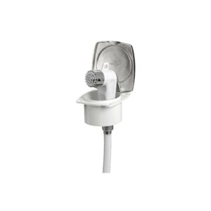 Boîtier douche inox New Edge tuyau PVC 4 m