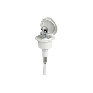 Boîtier douche blanc Classic Evo tuyau PVC 2,5 mm Montage à plat