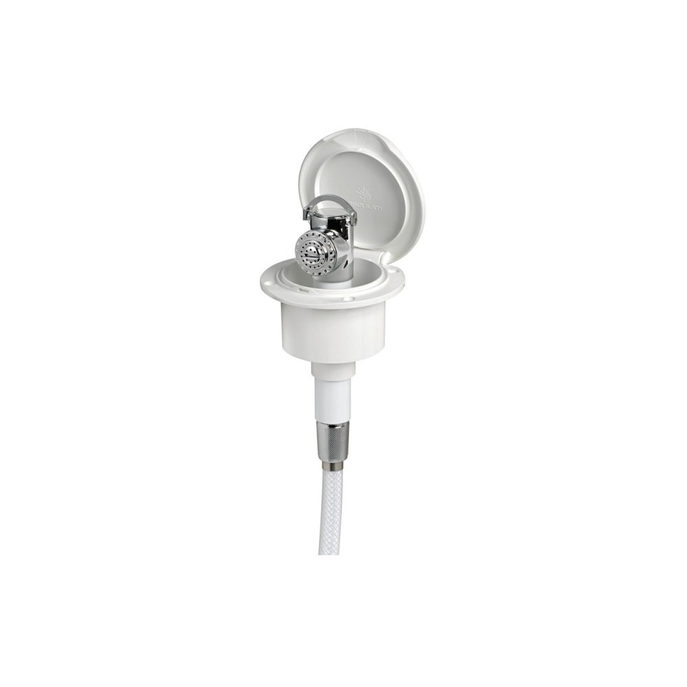 Boîtier douche blanc Classic Evo tuyau PVC 2,5 mm Montage à plat