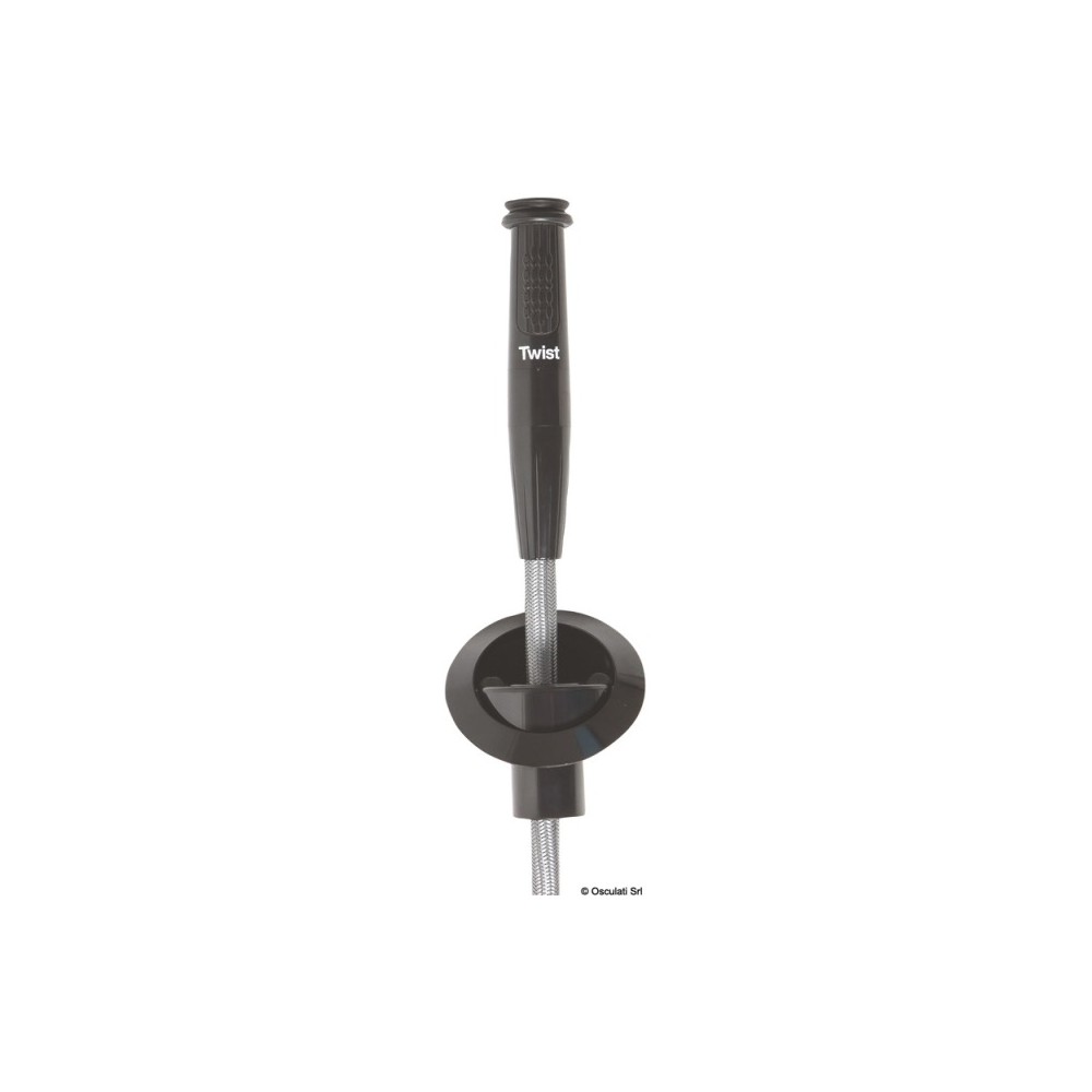 Douche intégrée WHALE Twist Mk2 noire 150x120 mm