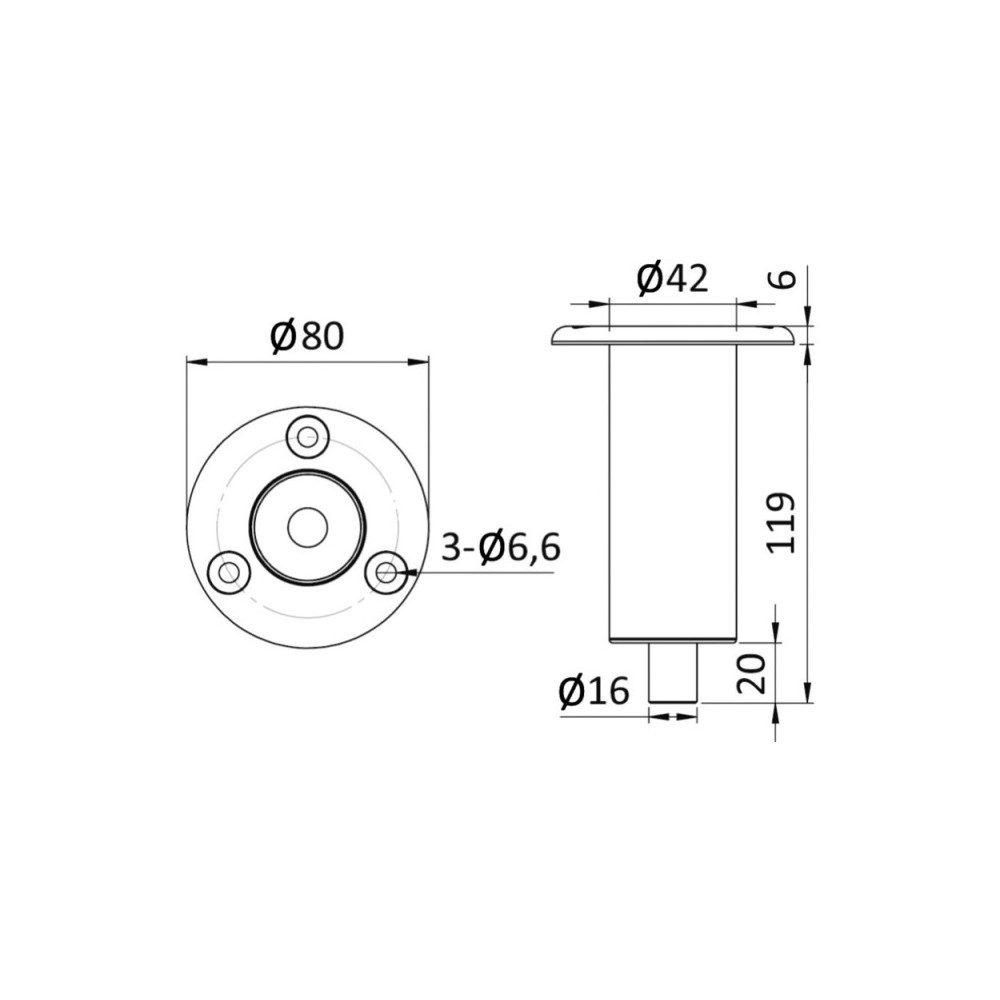 Base inox à encastrer p. 15.480.xx – Image 4