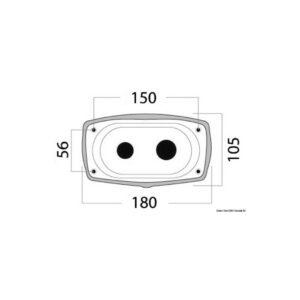 Coffret douche New Edge porte sort arrière 180x105