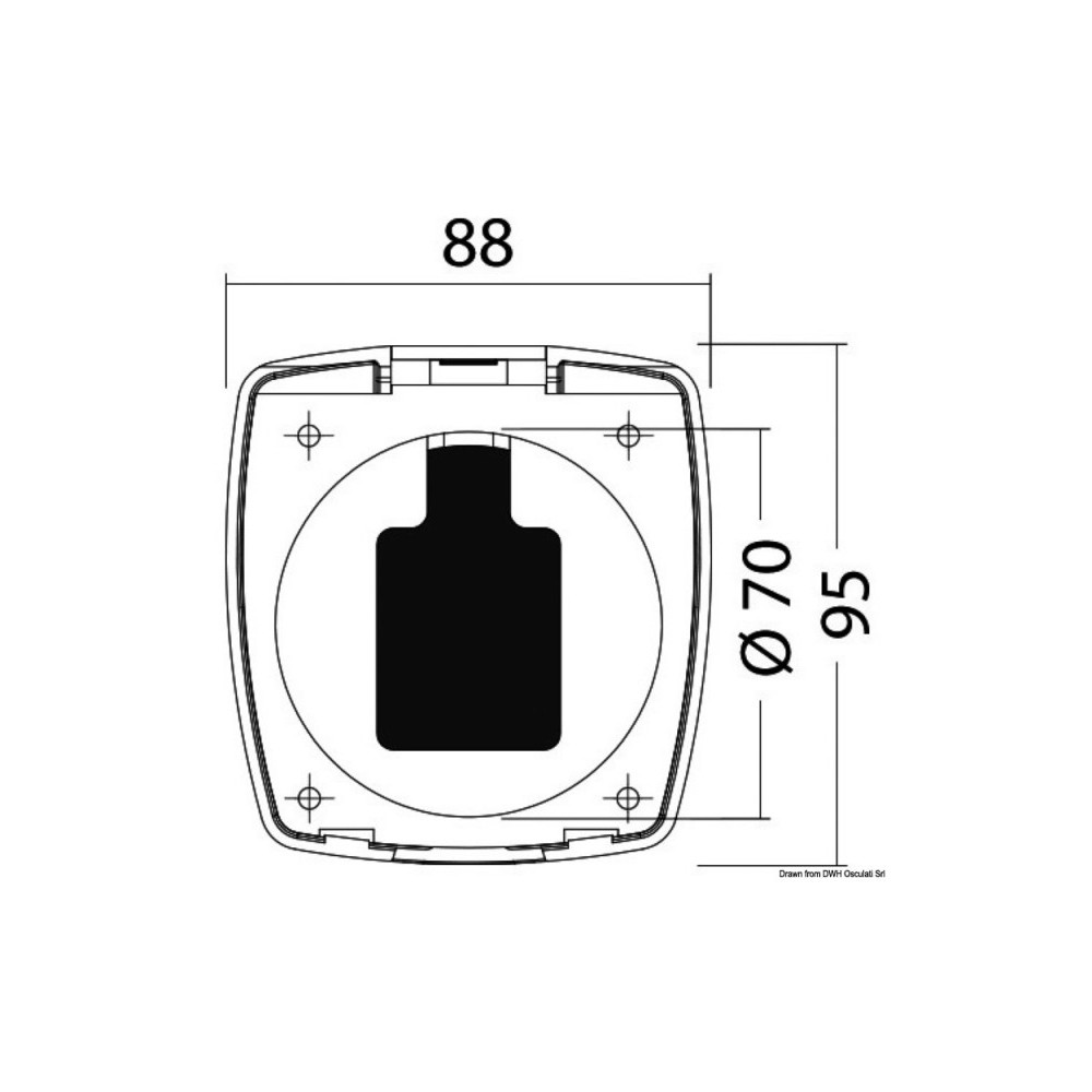 Coffret douche New Edge porte sortie arrière 88x95 – Image 2