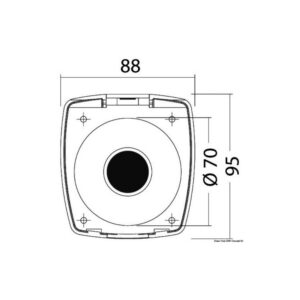 Coffret douche New Edge porte sortie transv. 88x95