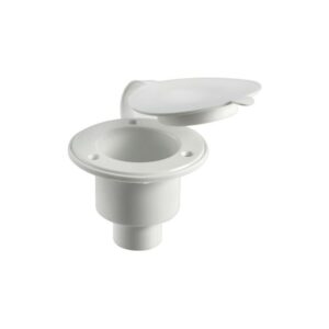 Boîtier douchette pont blanc + capot/garniture