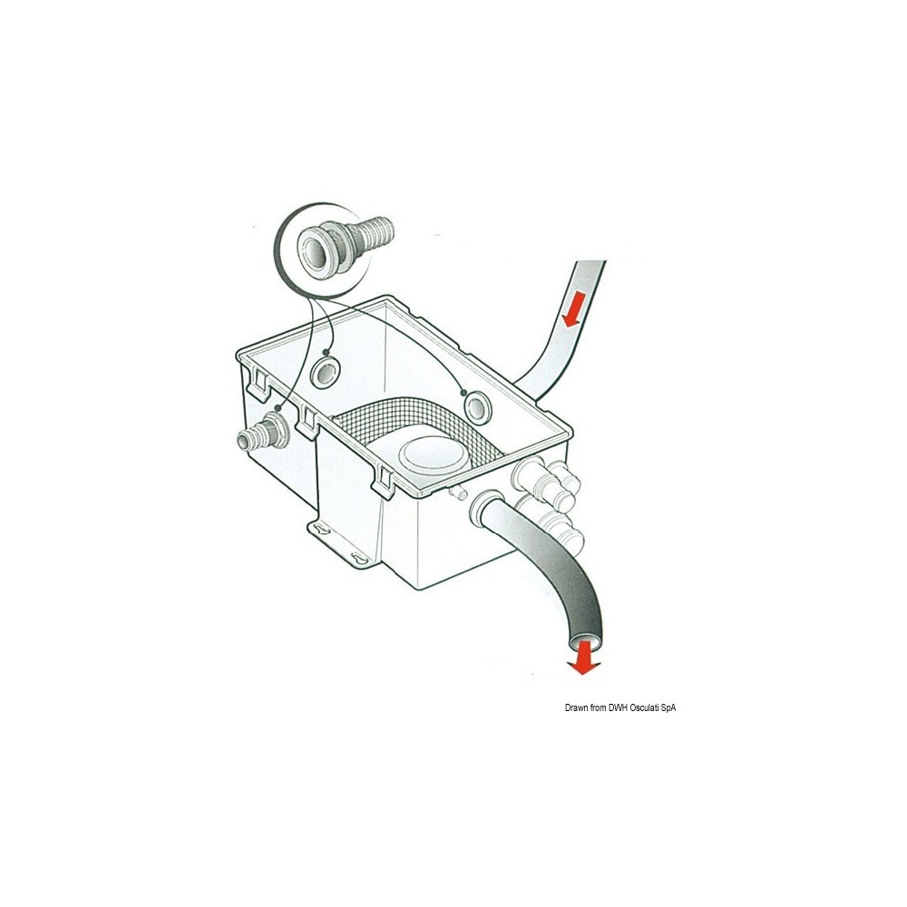 Collecteur eaux usées avec pompe Attwood 12V 27l/m – Image 2