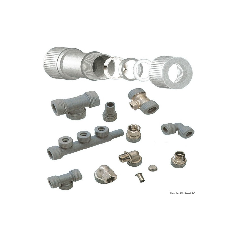 Raccord T en laiton 1/2" Hydrofix – Image 2