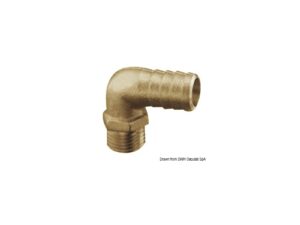 Embout en laiton 90° 1"1/4 38 mm