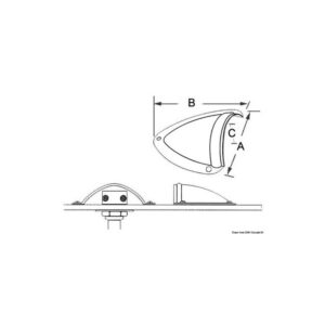 Prise d'air inox 41x44x12 mm